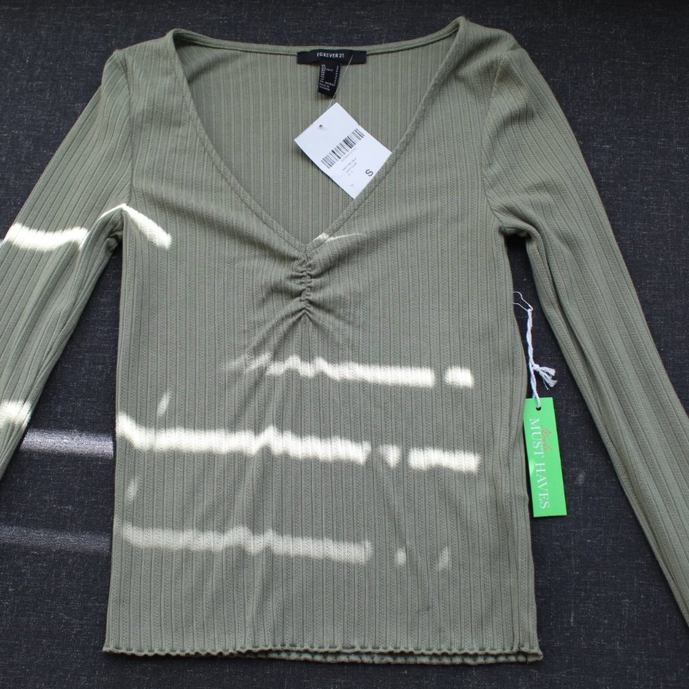 Green Tight Long Sleeve Shirt